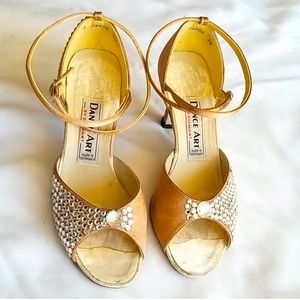 Dance Art Diamant Dazzling Satin Tango Shoes